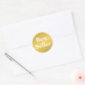 Sticker Rond Meilleur vendeur Gold White (Enveloppe)