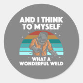 Sticker Rond Meilleur Welding Art Men Women Arc Welder Ir (Devant)