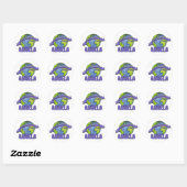 Sticker Rond Meilleure Abuela du Monde (Feuille)