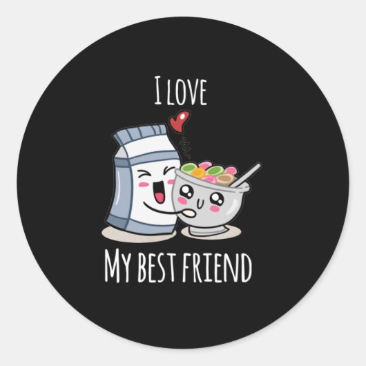 Sticker Rond Meilleure amitié amitié amour relation (Devant)