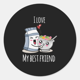 Sticker Rond Meilleure amitié amitié amour relation