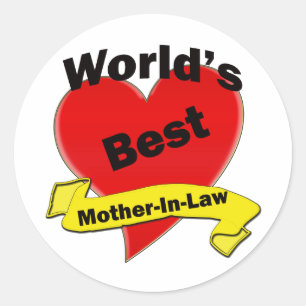 Sticker Rond Meilleure belle-mère du monde