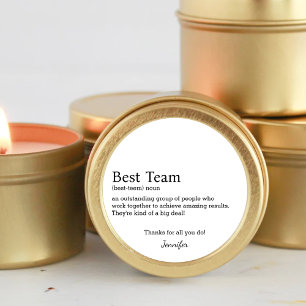 Sticker Rond Meilleure équipe Personnel corporatif Appréciation