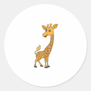 Sticker Rond Meilleure Giraffe Art Pour Hommes Femmes Giraffe A