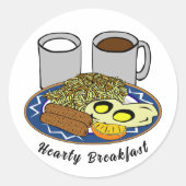 Sticker Rond Meilleure journée de petit déjeuner (Devant)