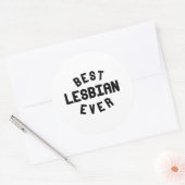 Sticker Rond Meilleure Lesbienne (Enveloppe)