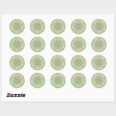 Sticker Rond Meilleure maman (Feuille)