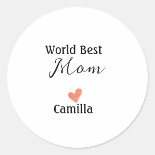 Sticker Rond Meilleure maman du monde joyeuse fête des mères gr