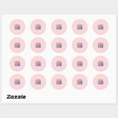 Sticker Rond Meilleure Maman Ever Cœurs & Fleurs (Feuille)