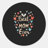 Sticker Rond Meilleure maman jamais (Devant)
