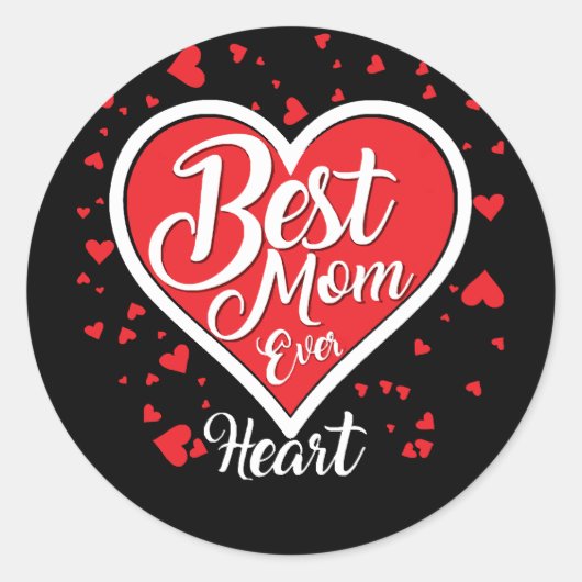 Sticker Rond Meilleure maman jamais (Devant)