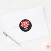 Sticker Rond Meilleure maman jamais (Enveloppe)