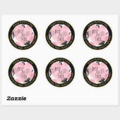 Sticker Rond Meilleure maman Jamais Coeurs et Roses (Feuille)