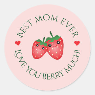 Sticker Rond Meilleure Maman Jamais Fête des Mères Aimez-vous b