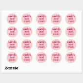 Sticker Rond Meilleure mère (Feuille)