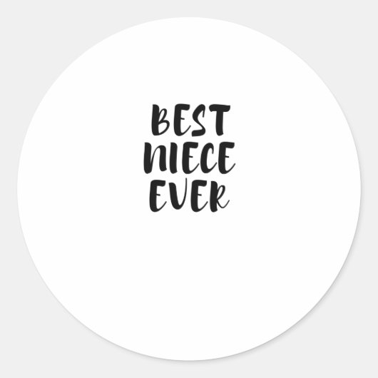 Sticker Rond Meilleure nièce (Devant)
