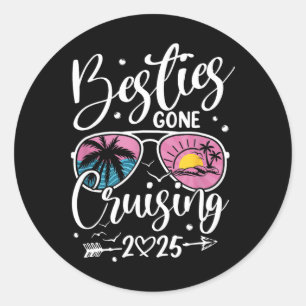 Sticker Rond Meilleures Amies en Croisière 2025 Filles Correspo