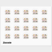 Sticker Rond Meilleurs amis (Feuille)