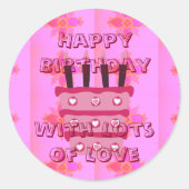 Sticker Rond Meilleurs voeux Anniversaire (Devant)