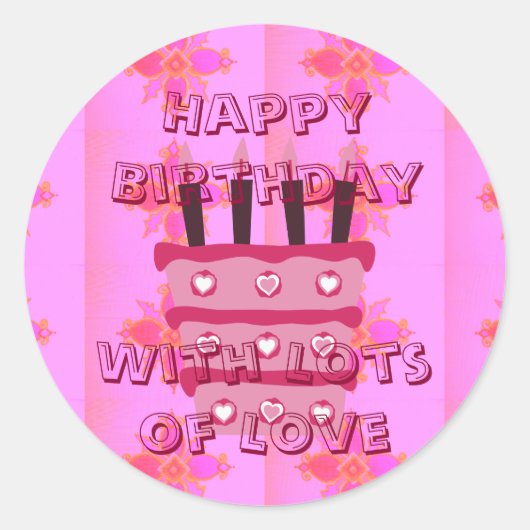 Sticker Rond Meilleurs voeux Anniversaire (Devant)