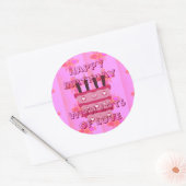 Sticker Rond Meilleurs voeux Anniversaire (Enveloppe)