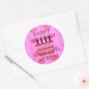 Sticker Rond Meilleurs voeux Anniversaire