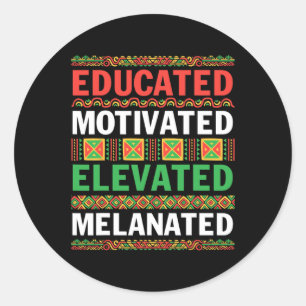 Sticker Rond Melan élevé, éducatif africain-américain