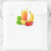 Sticker Rond Mélange de banane fraise (Sac)