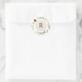 Sticker Rond Mélange Mini Fleur sauvage Monogramme Enveloppe Ph (Sac)