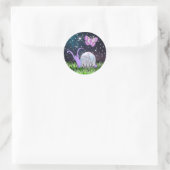 Sticker Rond Mélange Purple Snail et Butterfly Whimsical (Sac)