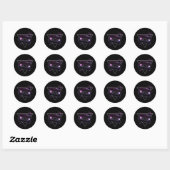 Sticker Rond Mélange rétro (Feuille)
