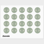Sticker Rond Mélange rustique fait maison de Pumpkin Spice Vert (Feuille)