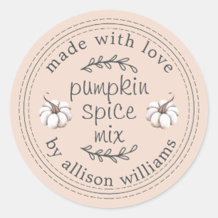 Sticker Rond Mélange Rustique Maison d'Épices de Citrouille Pou