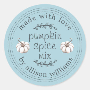 Sticker Rond Mélange Rustique Maison pour Épices à la Citrouill