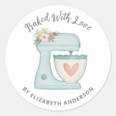 Sticker Rond Mélangeur De Gâteaux Cuisiné Avec Loisir Classic S (Devant)