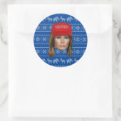 Sticker Rond Melania Trump MAGA Noël (Sac)