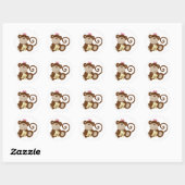 Sticker Rond Melanie Monkey Girl (Feuille)