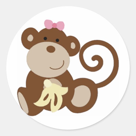 Sticker Rond Melanie Monkey Girl (Devant)