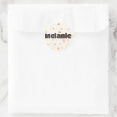 Sticker Rond Melanie nom mignonne design (Sac)