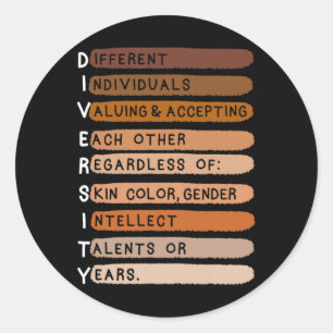 Sticker Rond Melanin Black History Mois Diversité Typographie
