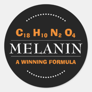 Sticker Rond MELANIN Formule gagnante