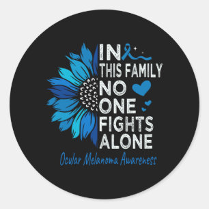 Sticker Rond Mélanome Oculaire Sensibilisation Tournesol Soutie