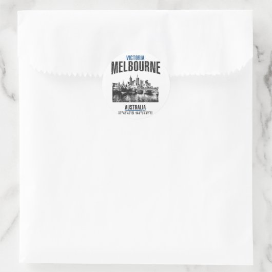 Sticker Rond Melbourne (Sac)