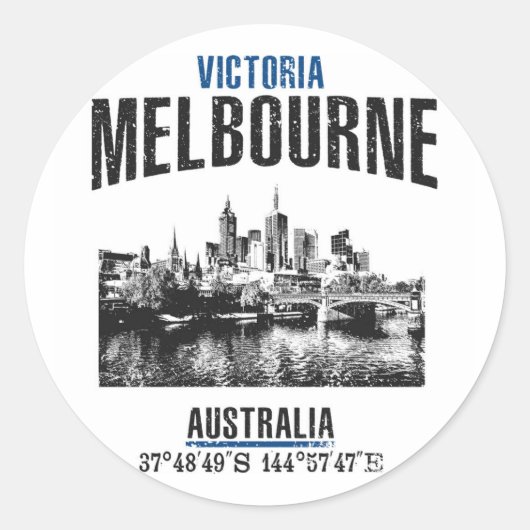 Sticker Rond Melbourne (Devant)