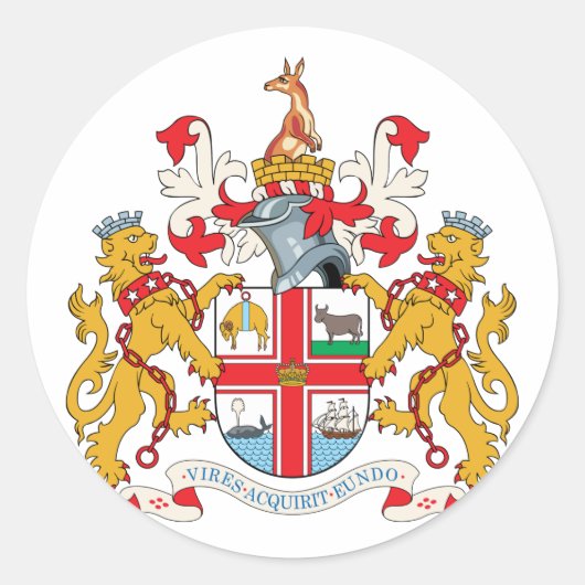 Sticker Rond melbourne, Australie (Devant)