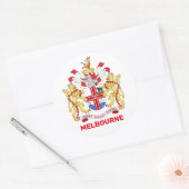 Sticker Rond Melbourne, Australie - blason (Enveloppe)