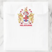 Sticker Rond Melbourne, Australie - blason (Sac)