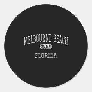 Sticker Rond Melbourne Beach Floride Fl Vintage
