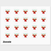 Sticker Rond Mele Kalikimaka Christmas Bow (Feuille)