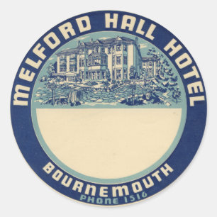 Sticker Rond Melford Hall Hotel